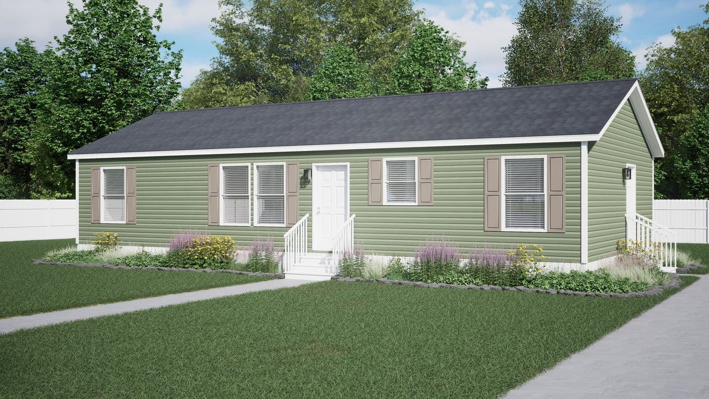 The 4824-CC54 OAKSTEAD 48 Exterior. This Manufactured Mobile Home features 3 bedrooms and 2 baths.