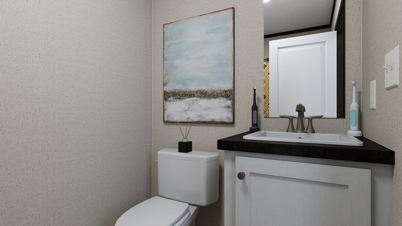 The THE RALLY Exterior. This Manufactured Mobile Home features 3 bedrooms and 2 baths.
