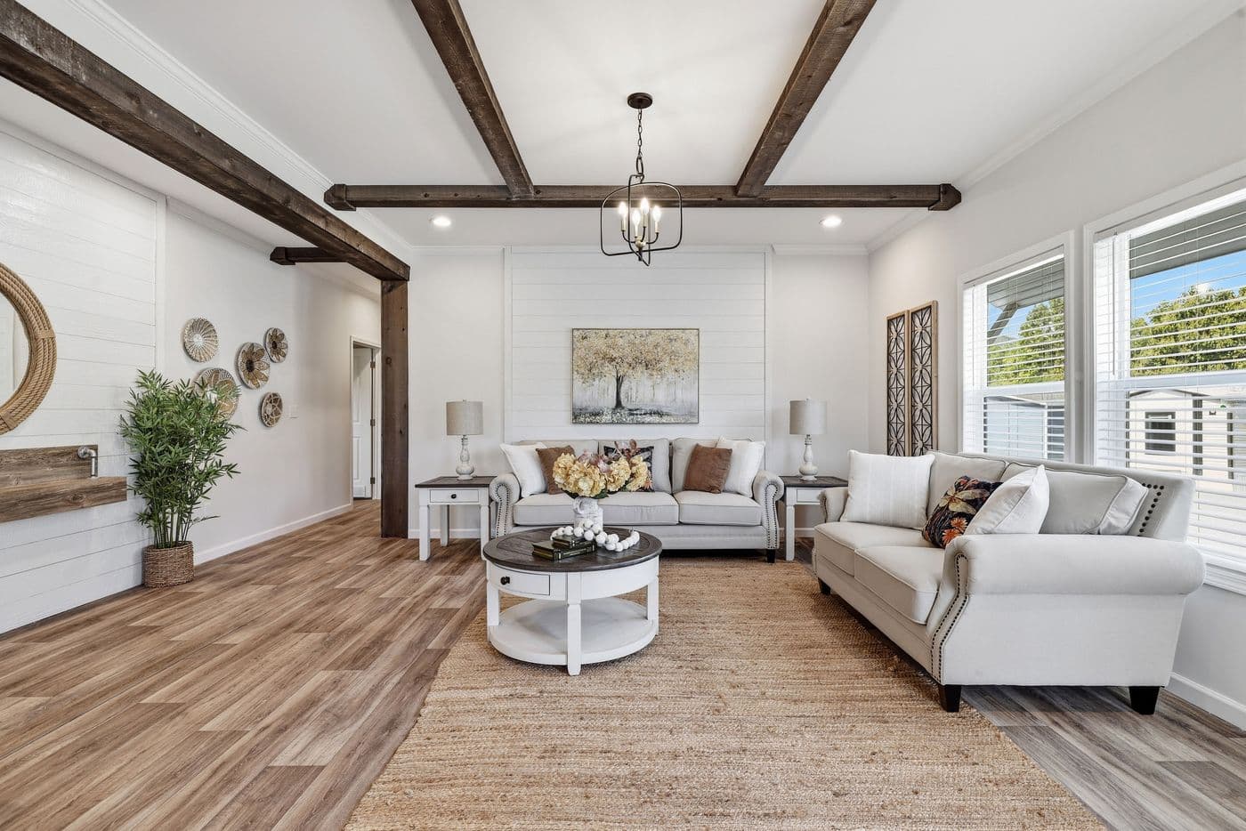 The SOUTHERN CHARM Exterior. This Manufactured Mobile Home features 3 bedrooms and 2 baths.