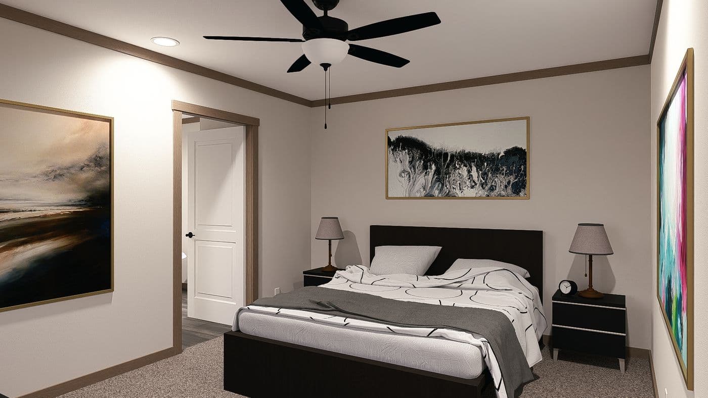 The LEXI Exterior. This Manufactured Mobile Home features 3 bedrooms and 2 baths.