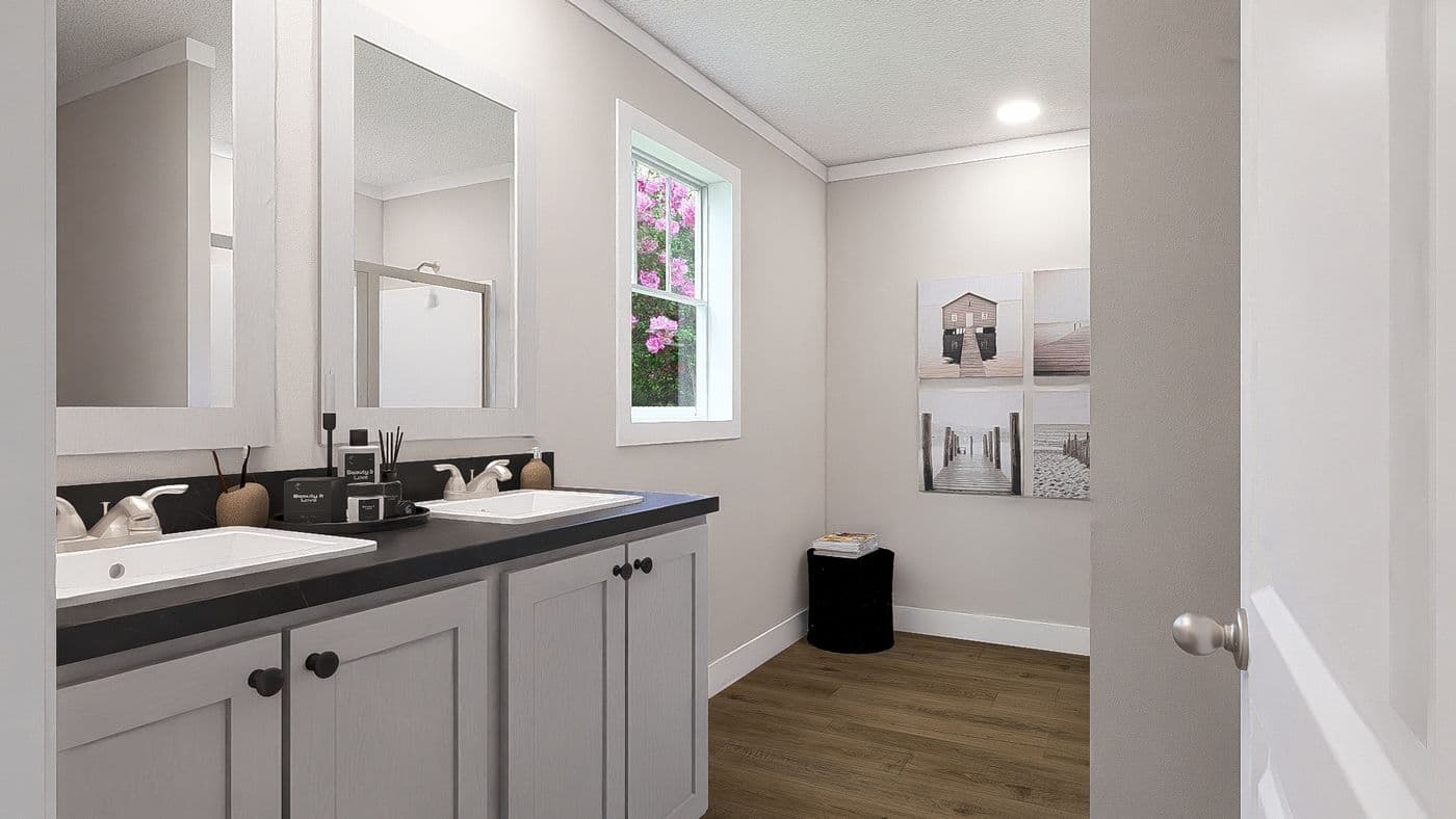 The BROWN EYED GIRL Exterior. This Manufactured Mobile Home features 4 bedrooms and 2 baths.