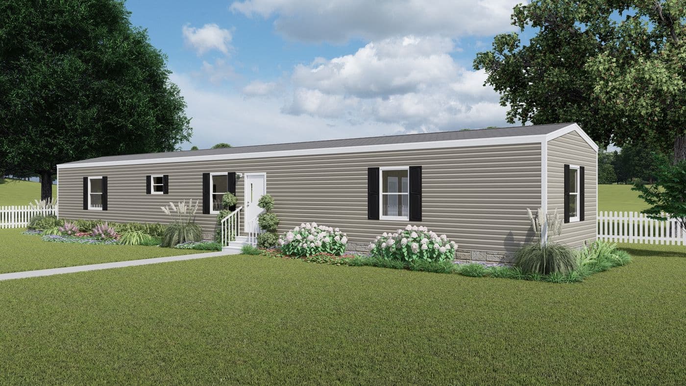 The BIRCH Exterior. This Manufactured Mobile Home features 3 bedrooms and 2 baths.