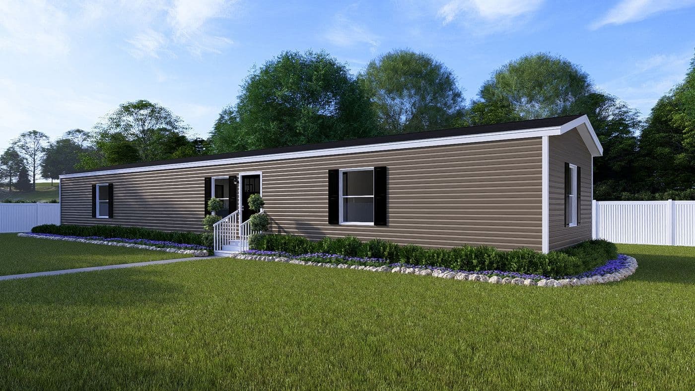 The COLOSSAL Exterior in Clay Vinyl. This Manufactured Mobile Home features 3 bedrooms and 2 baths.