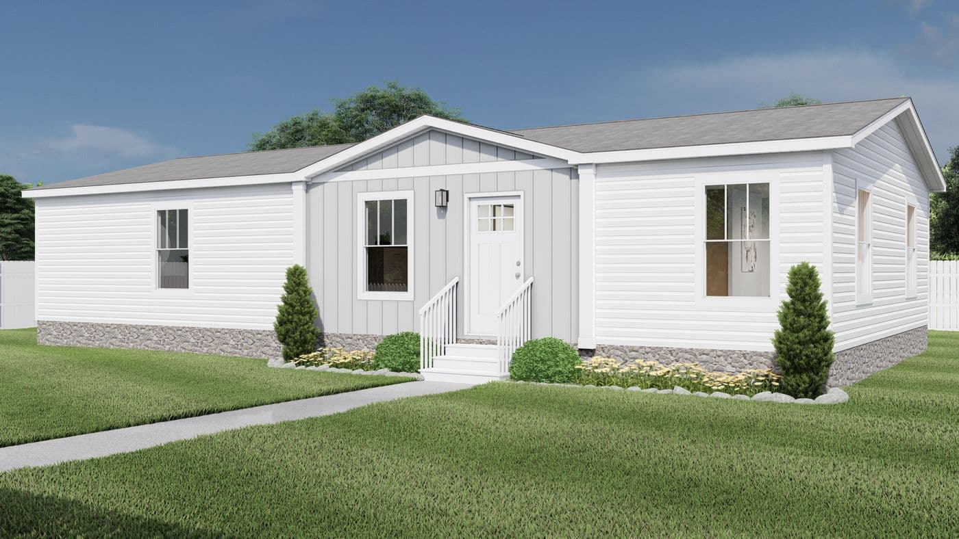 The FREE BIRD Exterior. This Manufactured Mobile Home features 3 bedrooms and 2 baths.