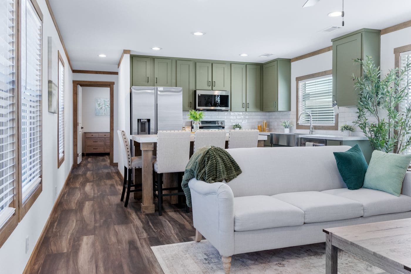 The LEVI Exterior. This Manufactured Mobile Home features 2 bedrooms and 2 baths.