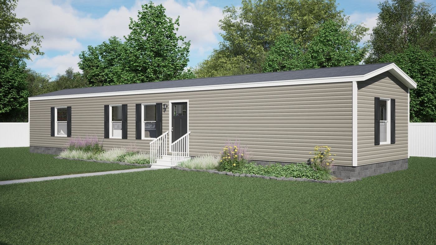 The INTUITION Exterior. This Manufactured Mobile Home features 3 bedrooms and 2 baths.