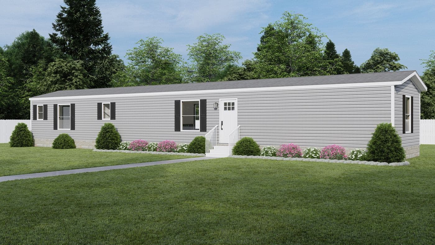 The ZION Exterior. This Manufactured Mobile Home features 3 bedrooms and 2 baths.