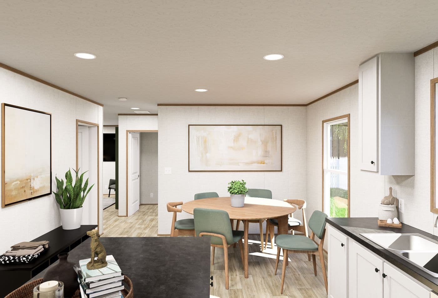 The HAVEN  28X60 Exterior. This Manufactured Mobile Home features 3 bedrooms and 2 baths.