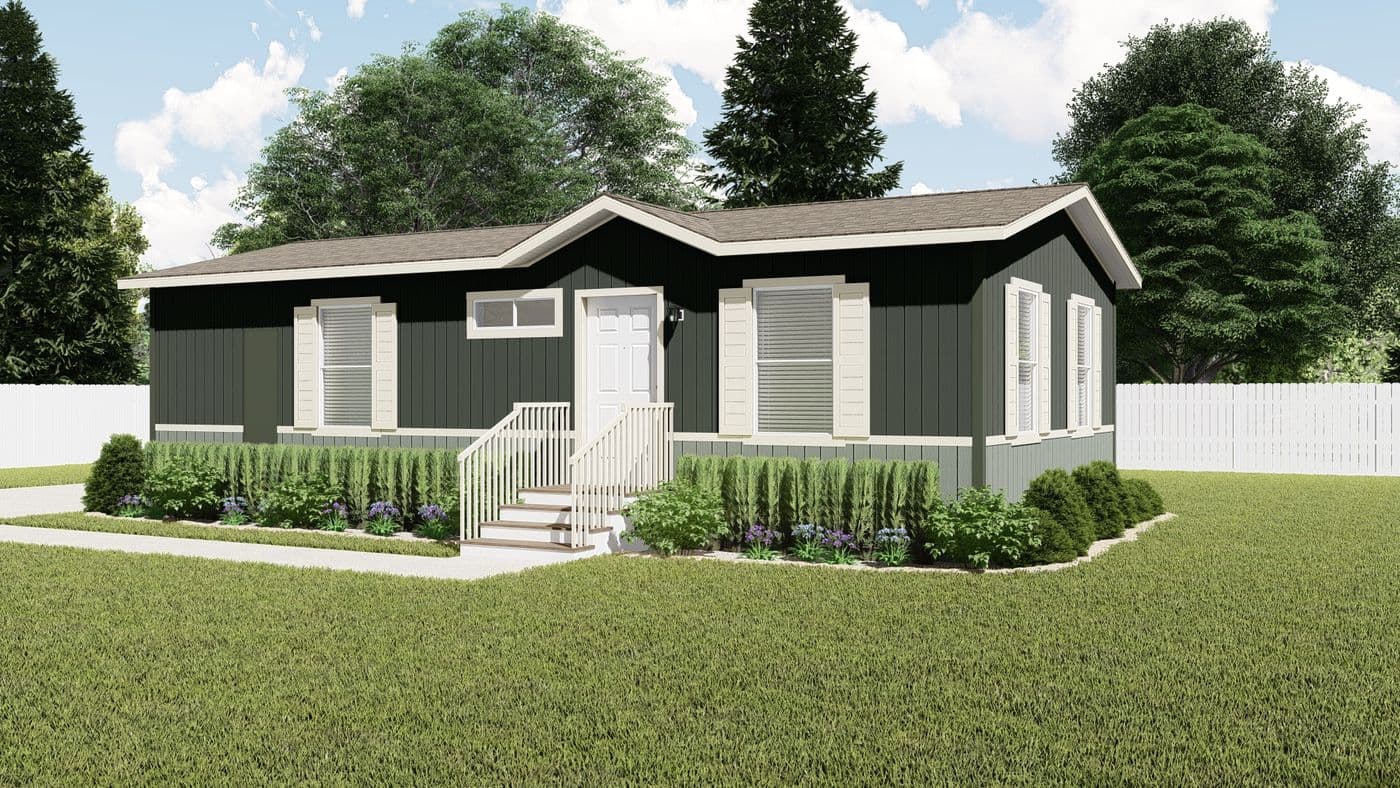 The FAIRPOINT 20382B Upgrade Cottage Exterior. This Manufactured Mobile Home features 2 bedrooms and 2 baths.