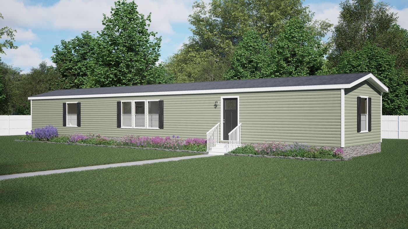 The THE SPARK Exterior. This Manufactured Mobile Home features 3 bedrooms and 2 baths.