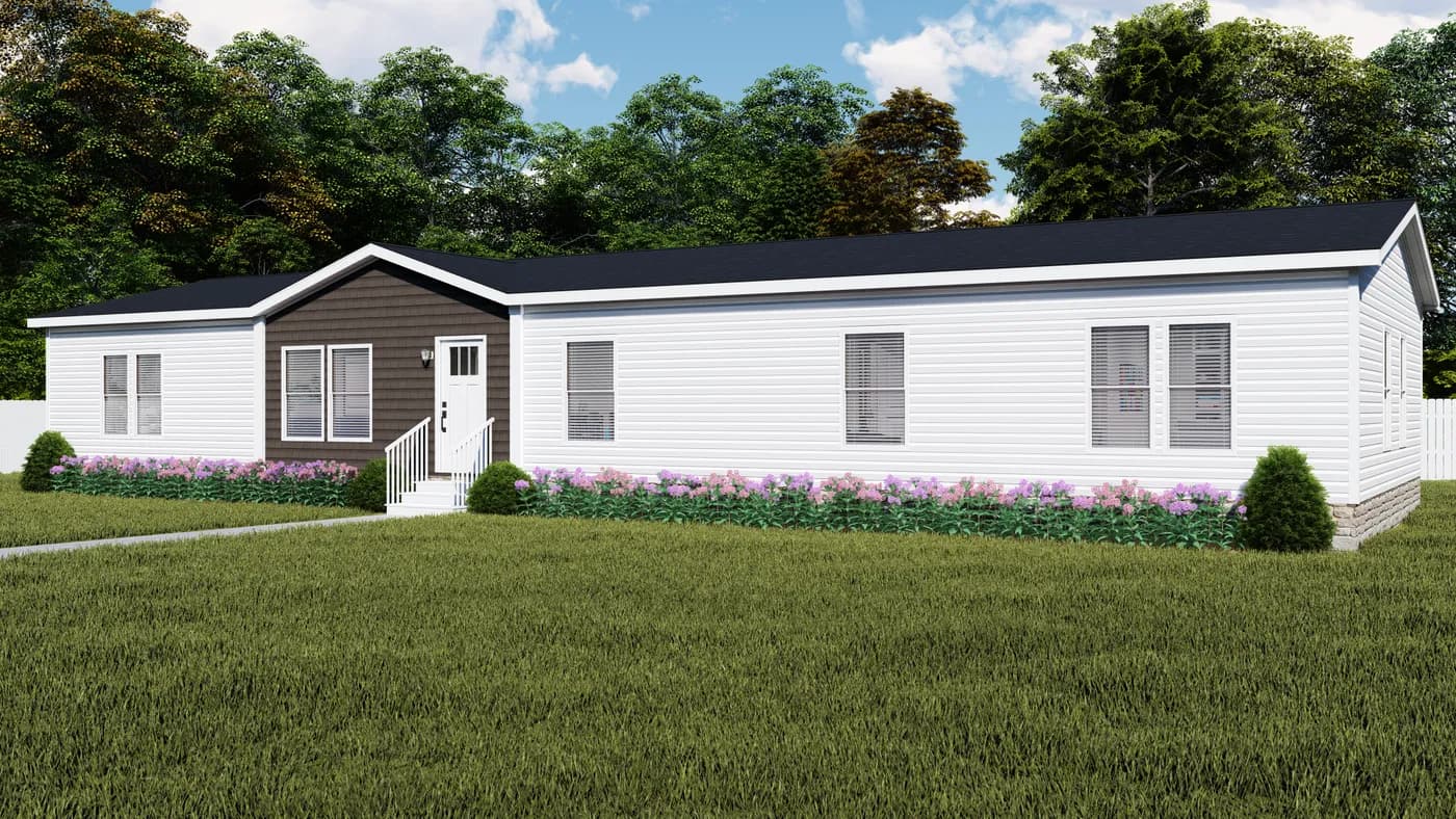 The BOLT Exterior. This Manufactured Mobile Home features 4 bedrooms and 2 baths.