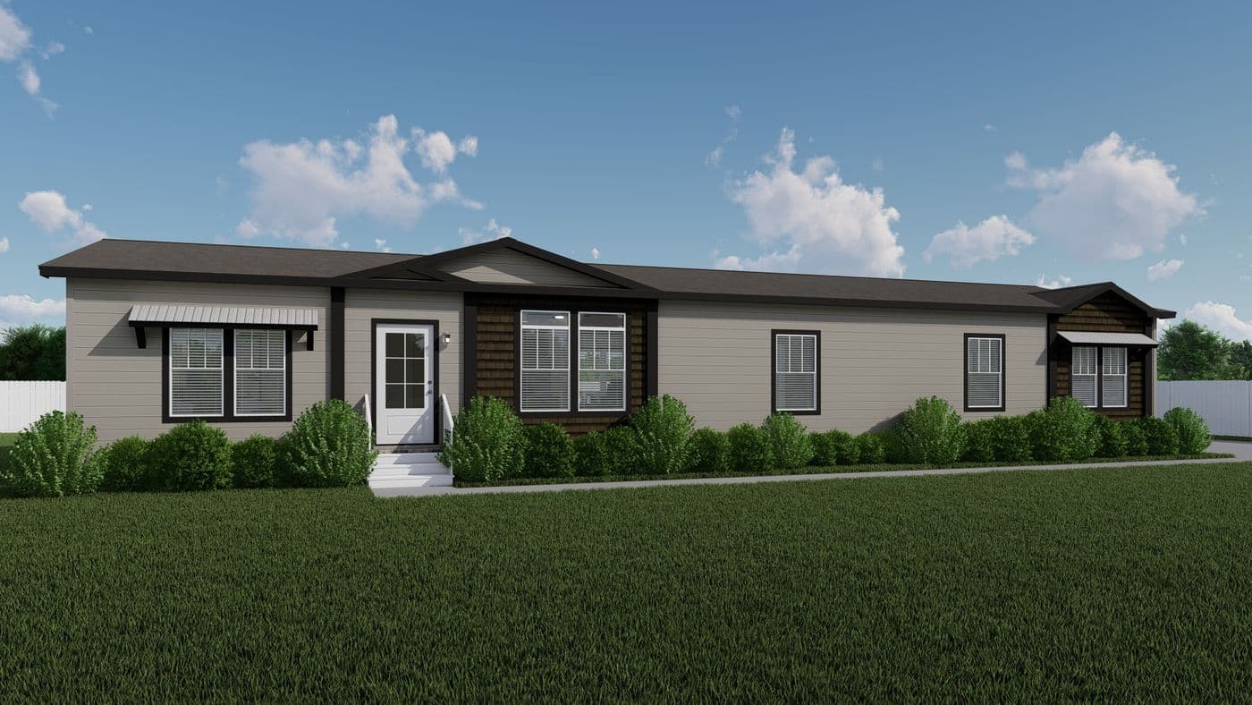 The THE FUJI Exterior. This Manufactured Mobile Home features 4 bedrooms and 3 baths.