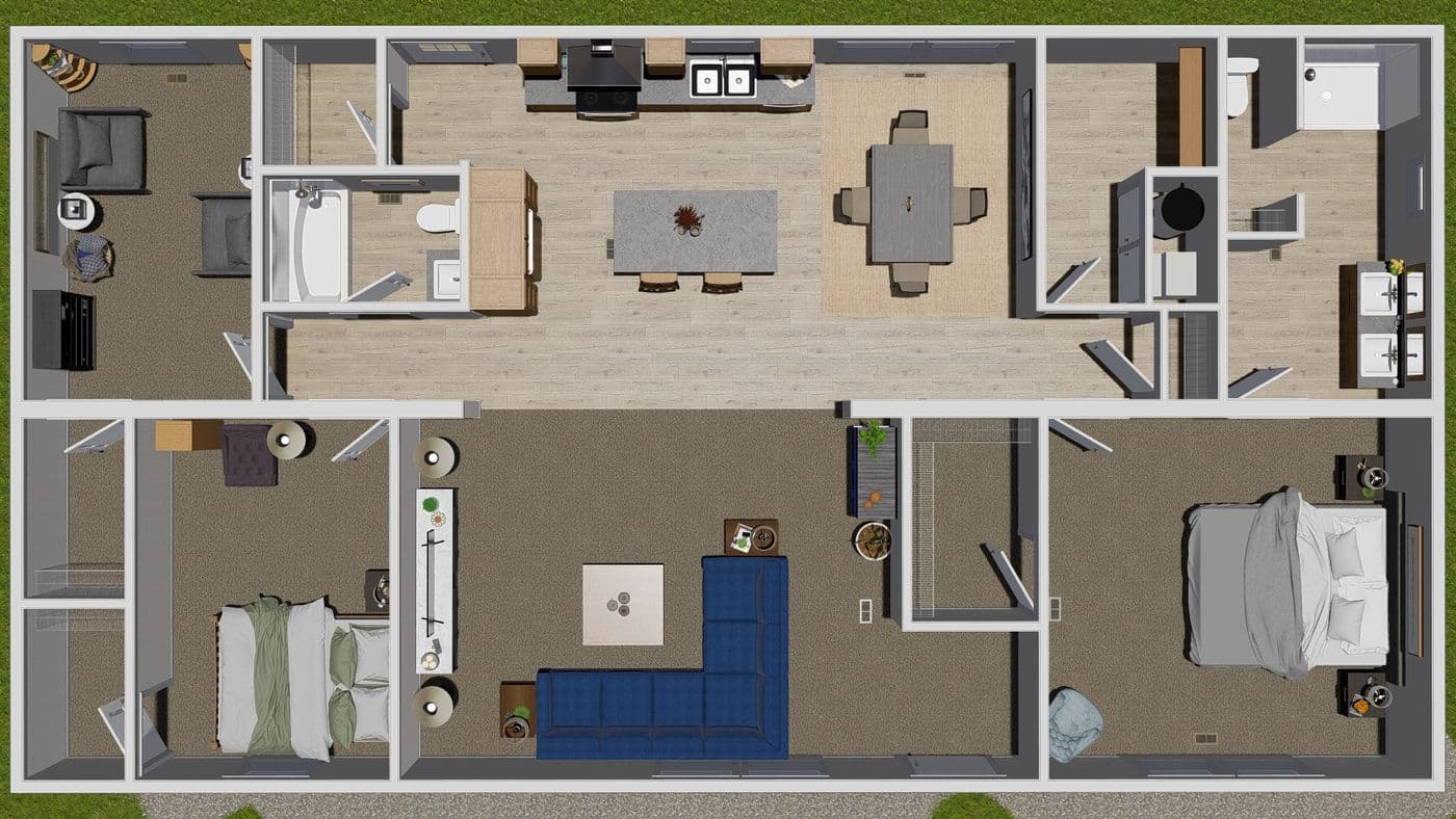 The LIMELIGHT Exterior. This Manufactured Mobile Home features 3 bedrooms and 2 baths.