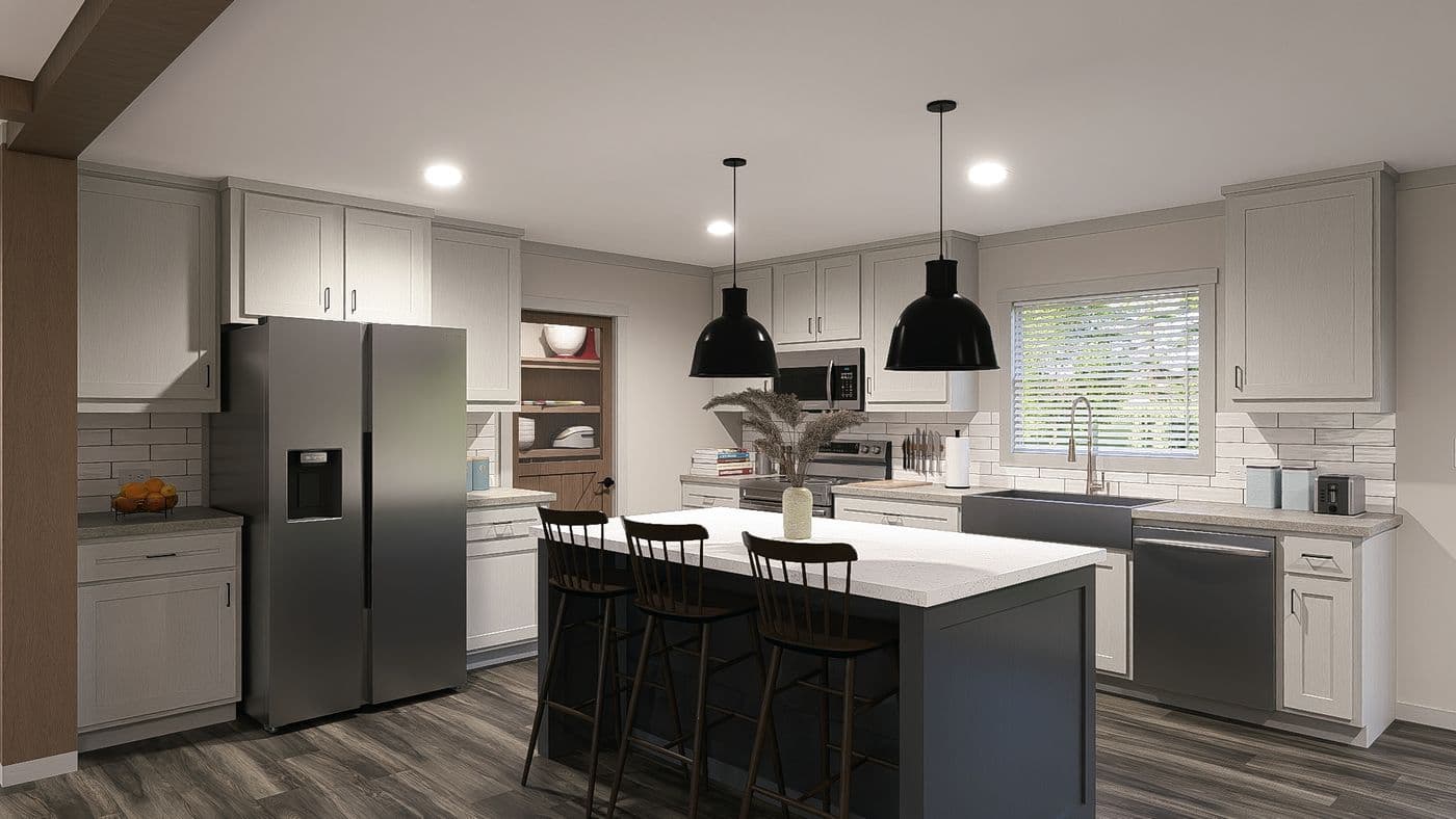 The FARM 3 FLEX DEN ELITE Exterior. This Manufactured Mobile Home features 3 bedrooms and 2 baths.
