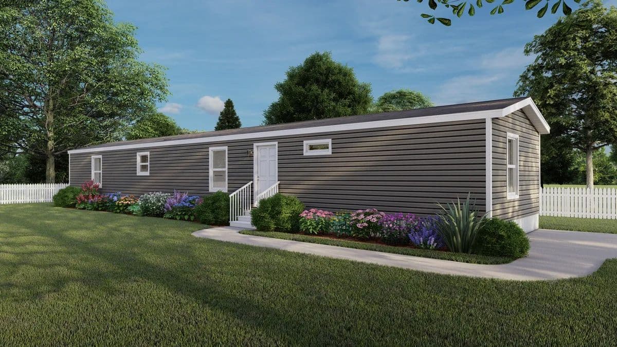 The RIGHT CHOICE 216-2 Exterior. This Manufactured Mobile Home features 3 bedrooms and 2 baths.