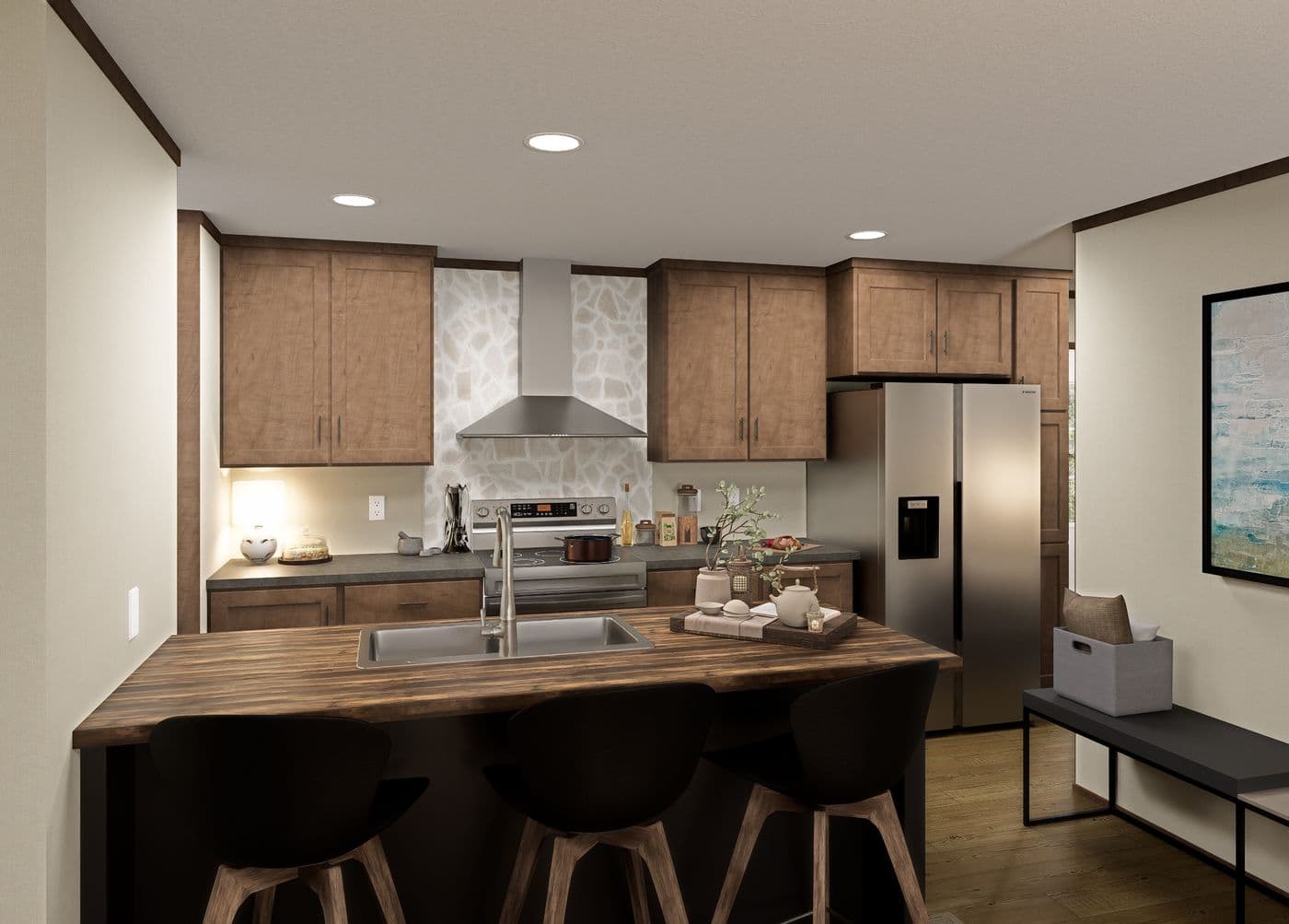 The DRAKE Exterior. This Manufactured Mobile Home features 3 bedrooms and 2 baths.