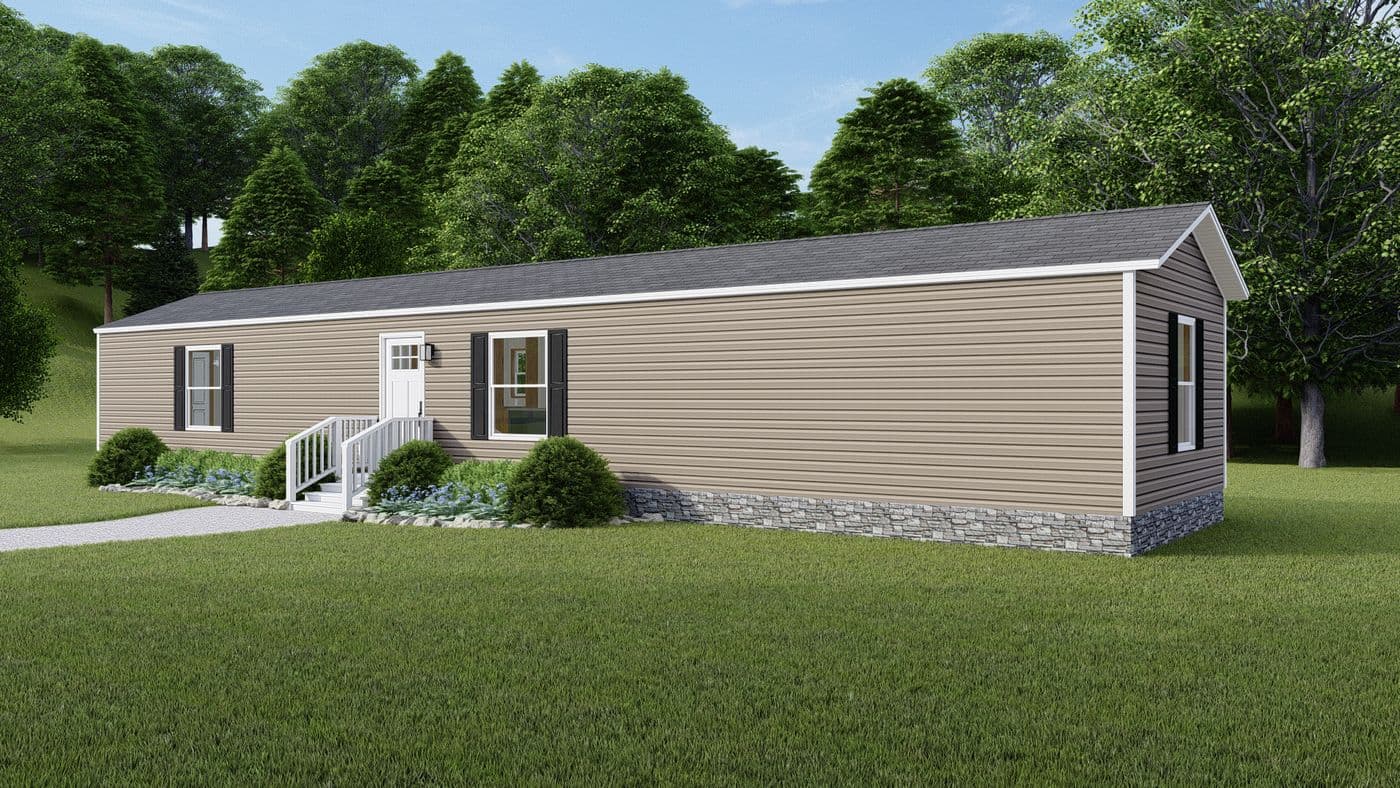 The TUSCANY Exterior. This Manufactured Mobile Home features 2 bedrooms and 2 baths.