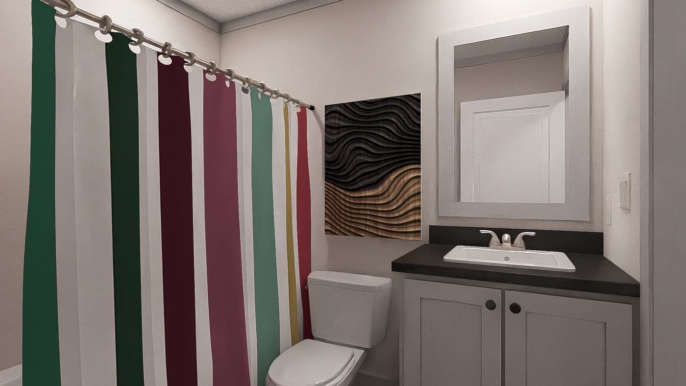 The RISING SUN Exterior. This Manufactured Mobile Home features 2 bedrooms and 2 baths.