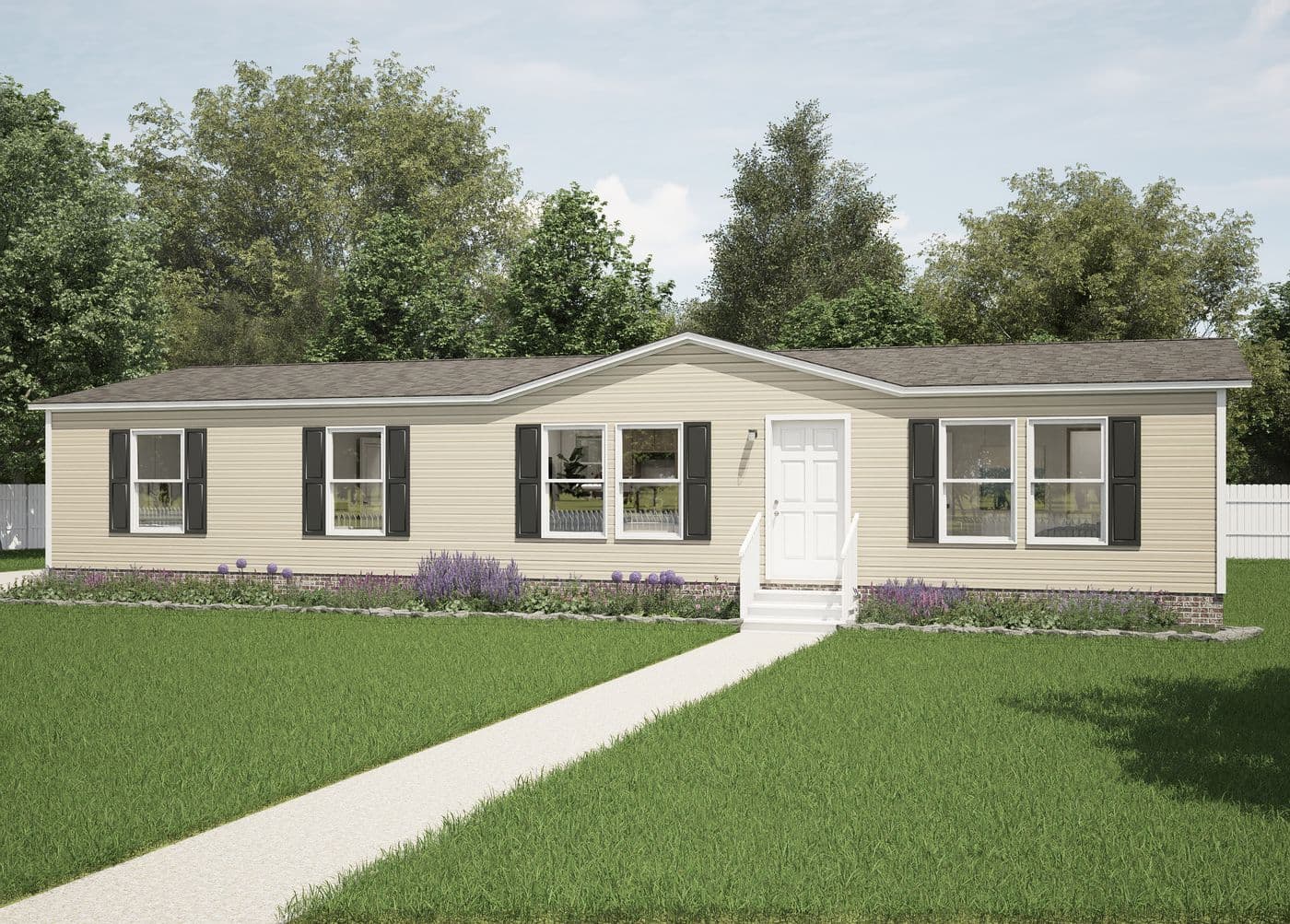 The COVE Exterior. This Manufactured Mobile Home features 3 bedrooms and 2 baths.