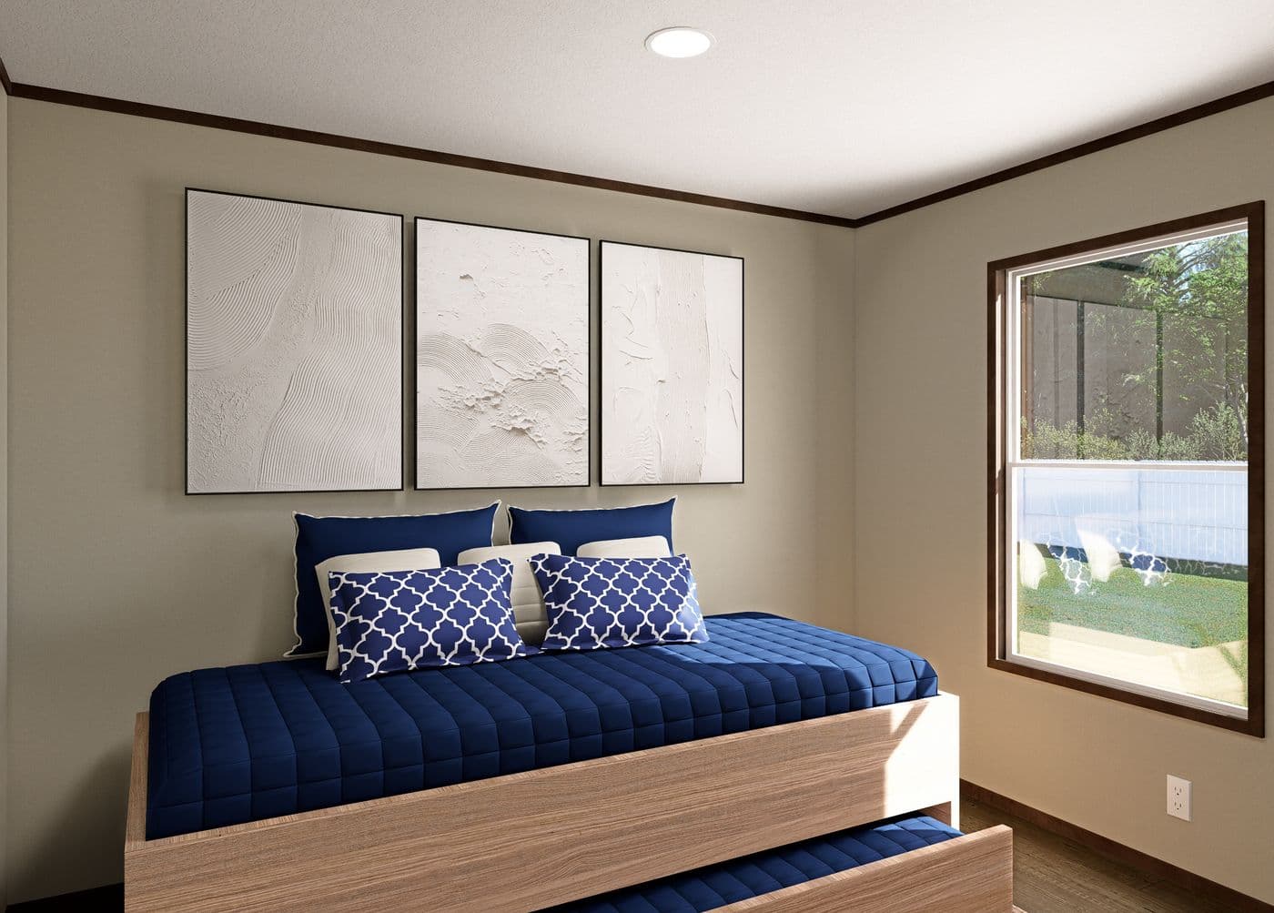 The HUDSON Exterior. This Manufactured Mobile Home features 3 bedrooms and 2 baths.