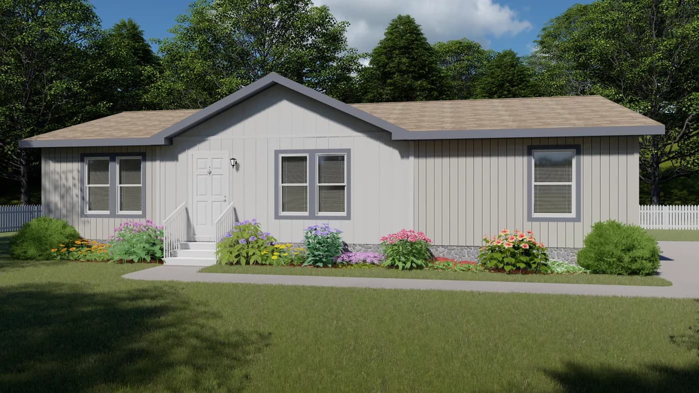 The 2019 COLUMBIA RIVER (NEW) Exterior. This Manufactured Mobile Home features 3 bedrooms and 2 baths.