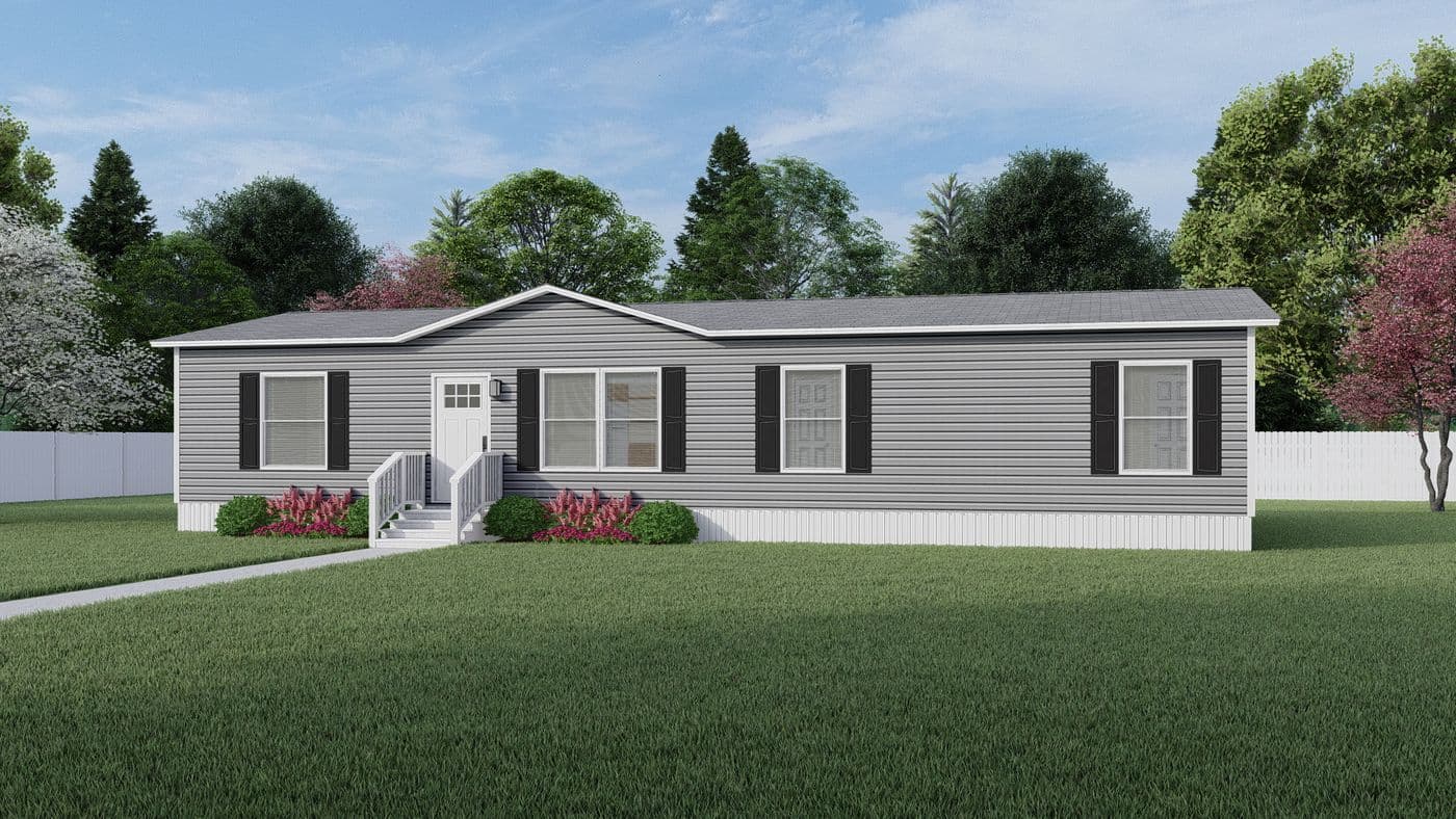 The BOONE Exterior. This Manufactured Mobile Home features 4 bedrooms and 2 baths.