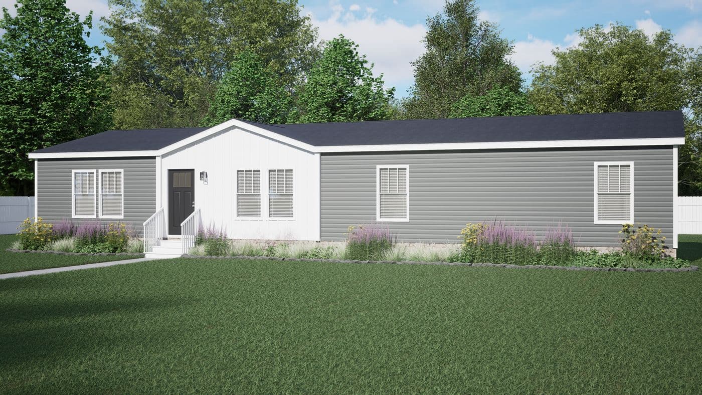 The 3031 "BIRDIE" 6428 Exterior. This Manufactured Mobile Home features 4 bedrooms and 2 baths.
