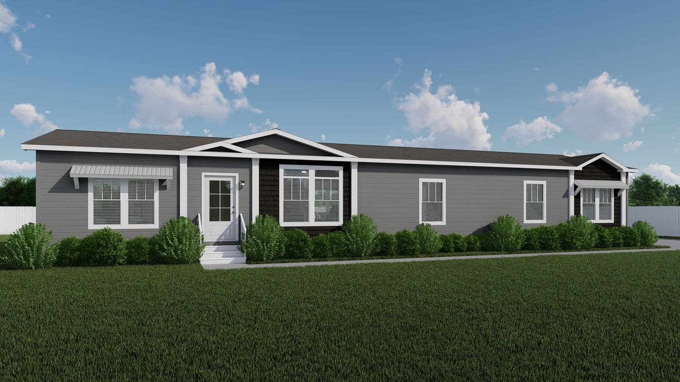 The THE FUJI Exterior. This Manufactured Mobile Home features 4 bedrooms and 3 baths.