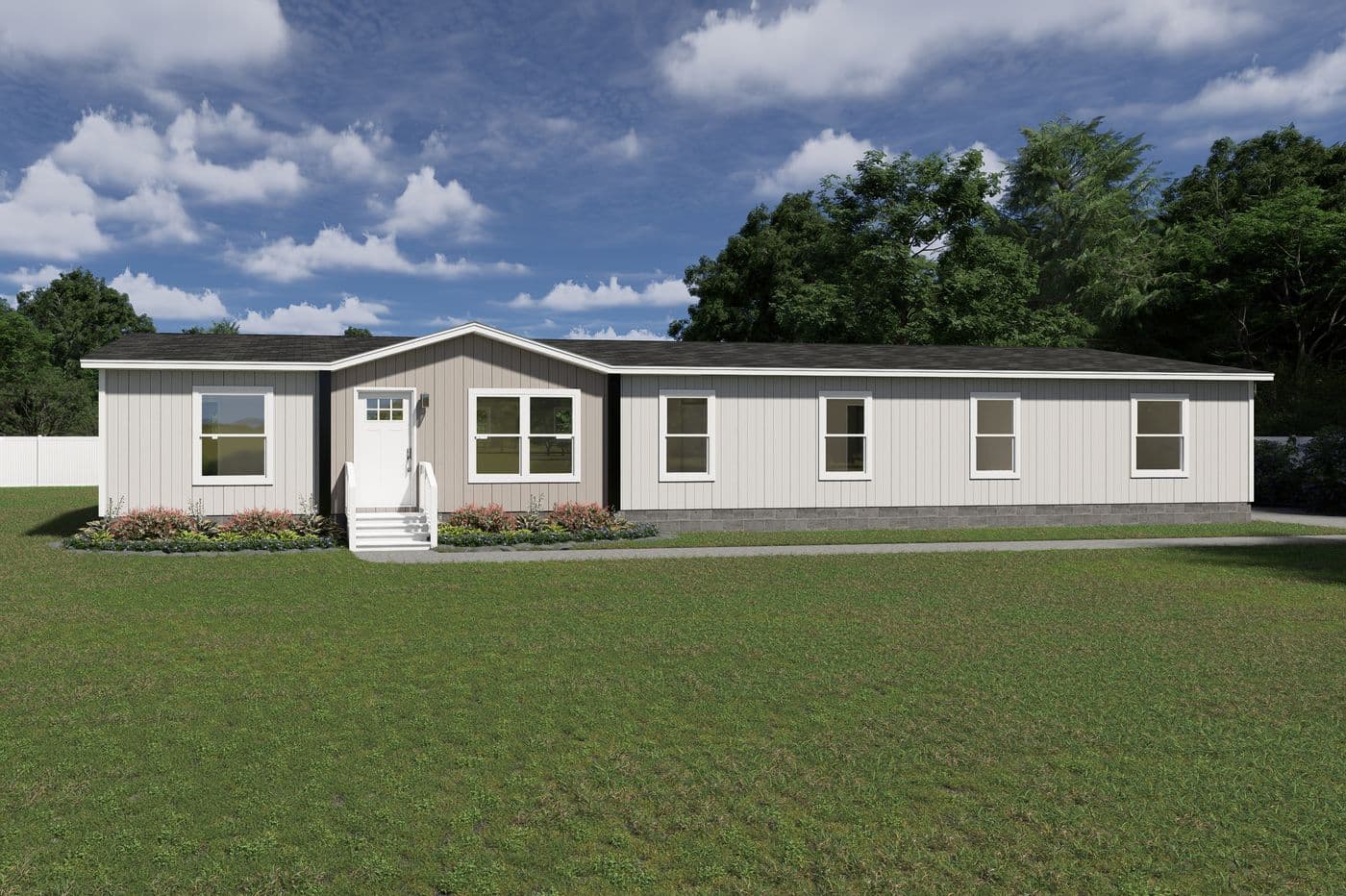 The SUMMIT Exterior. This Manufactured Mobile Home features 4 bedrooms and 3 baths.