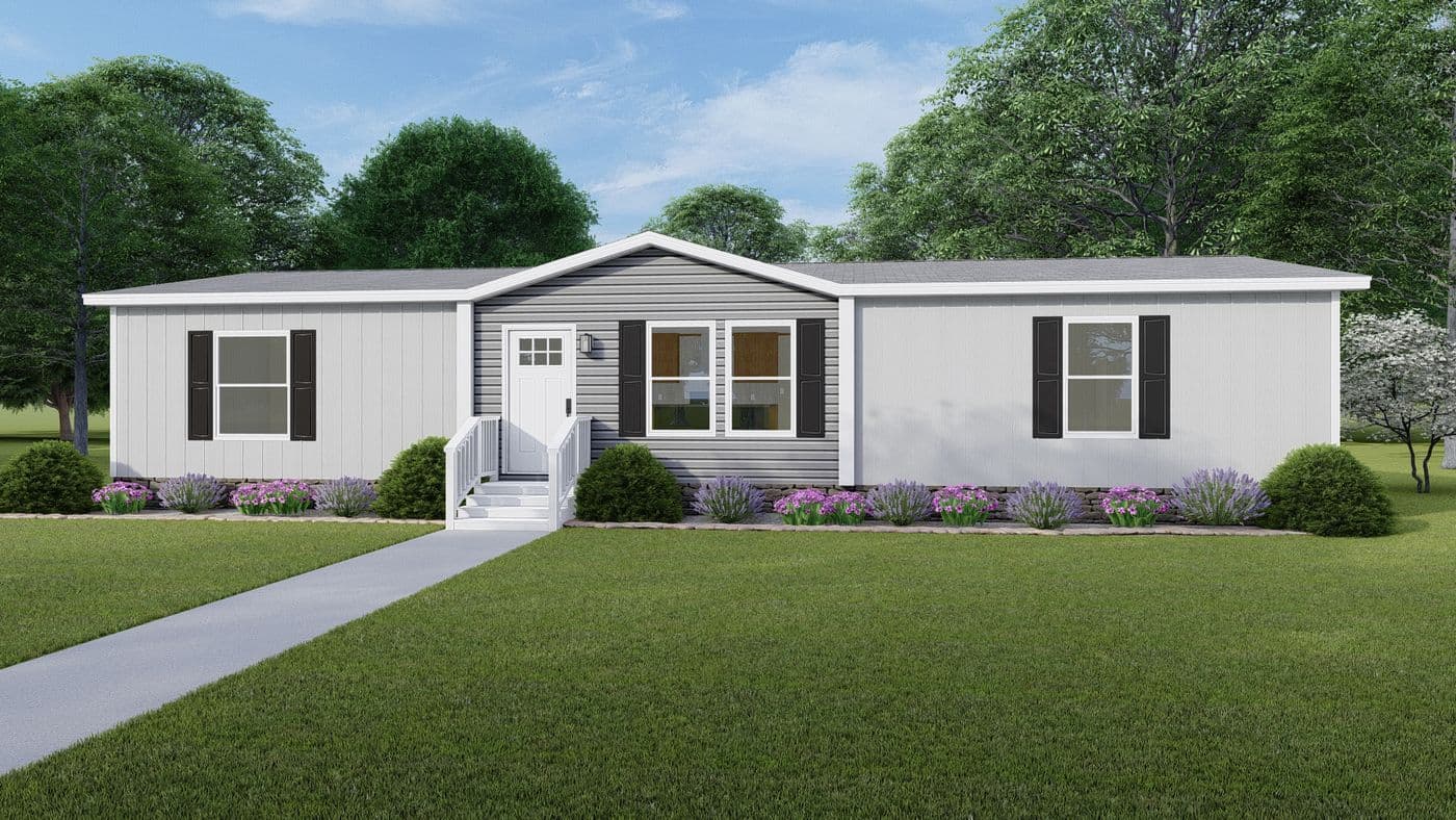 The RIO Exterior. This Manufactured Mobile Home features 3 bedrooms and 2 baths.