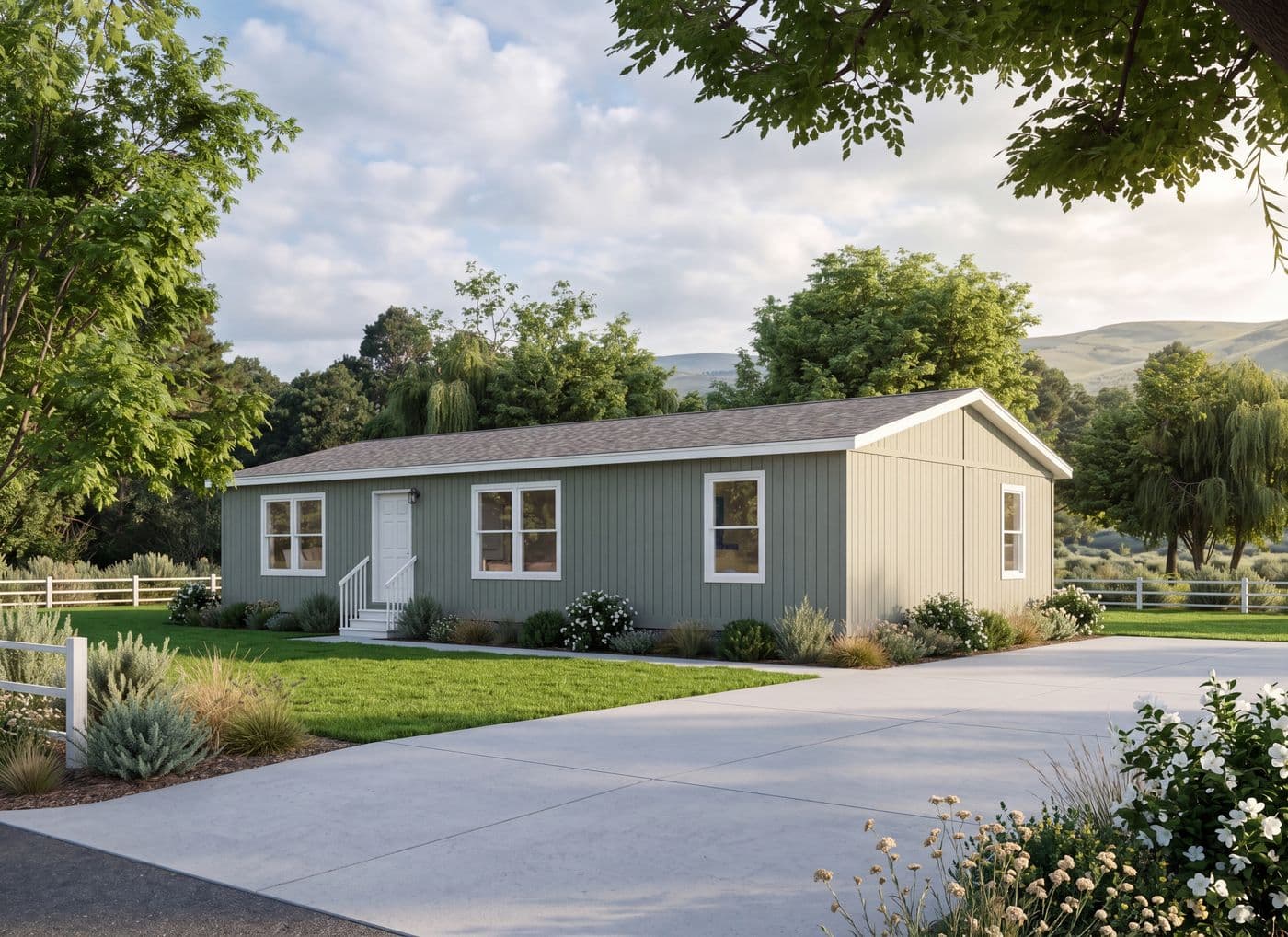 The 5031 IMAGINE Exterior. This Manufactured Mobile Home features 3 bedrooms and 2 baths.