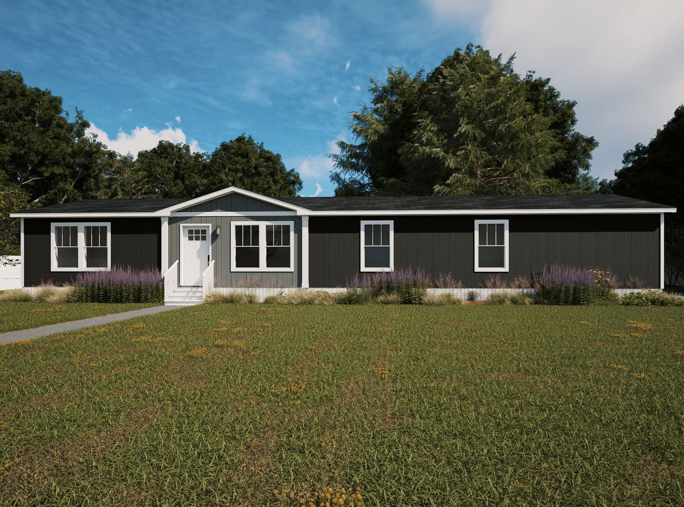 The OCTAVE Exterior. This Manufactured Mobile Home features 4 bedrooms and 2 baths.