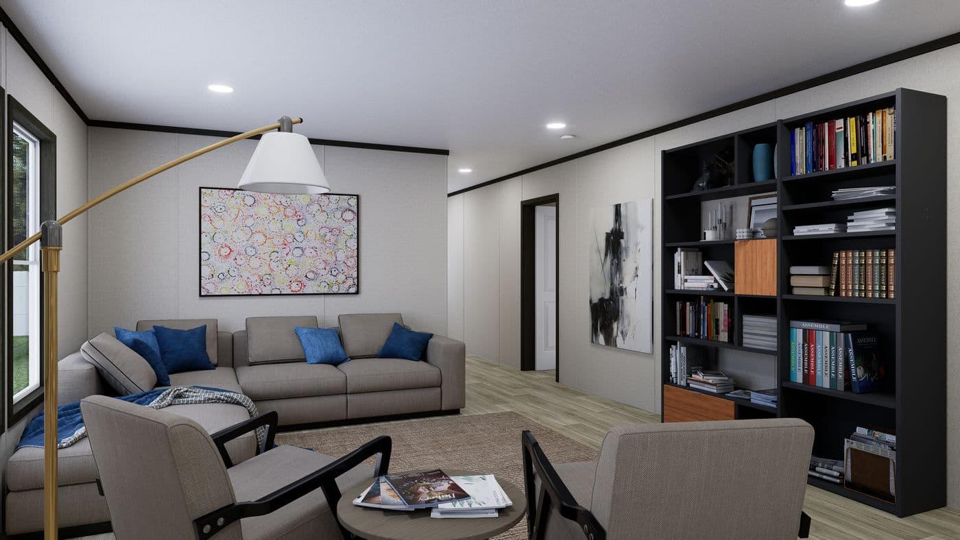 The THRIVE Exterior. This Manufactured Mobile Home features 4 bedrooms and 2 baths.