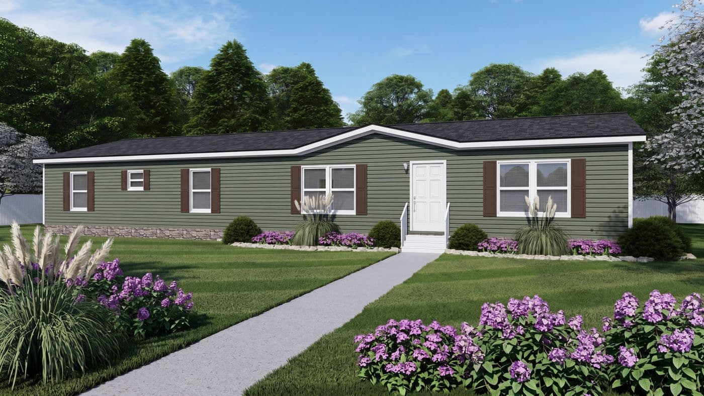 The TRADITION 72 Exterior. This Manufactured Mobile Home features 3 bedrooms and 2 baths.