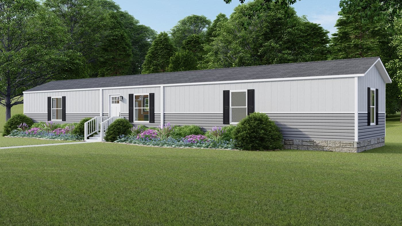 The SYDNEY Exterior. This Manufactured Mobile Home features 3 bedrooms and 2 baths.