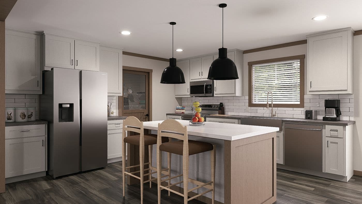 The EVERETT ELITE Exterior. This Manufactured Mobile Home features 4 bedrooms and 3 baths.