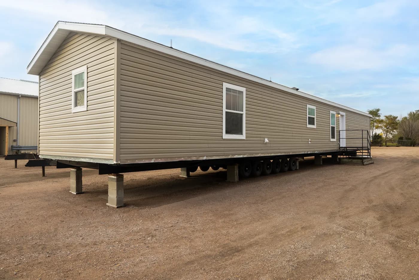 The RAMSEY 223 Exterior. This Manufactured Mobile Home features 3 bedrooms and 2 baths.