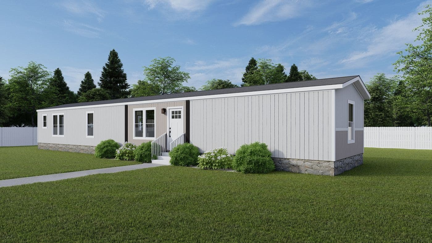 The HUDSON Exterior. This Manufactured Mobile Home features 3 bedrooms and 2 baths.