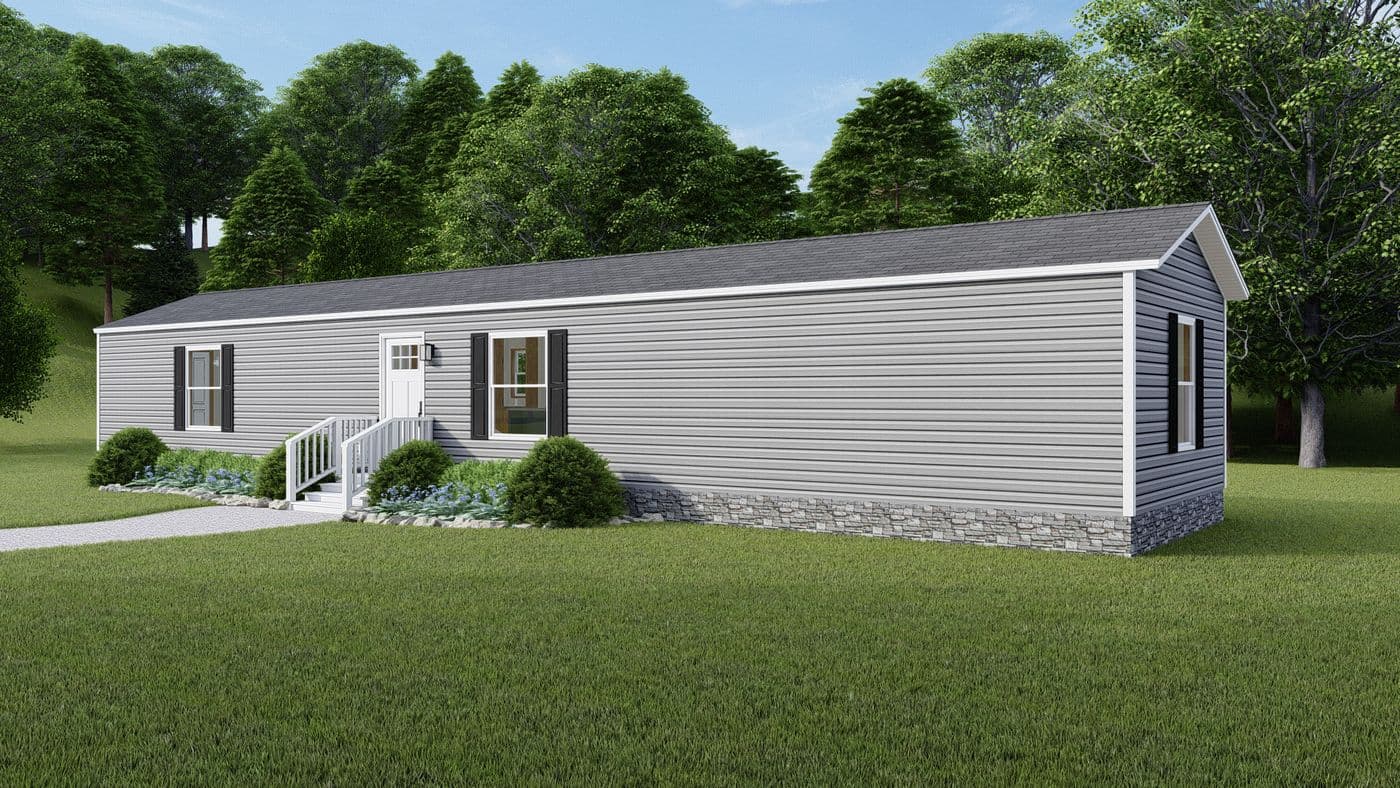 The TUSCANY Exterior. This Manufactured Mobile Home features 2 bedrooms and 2 baths.