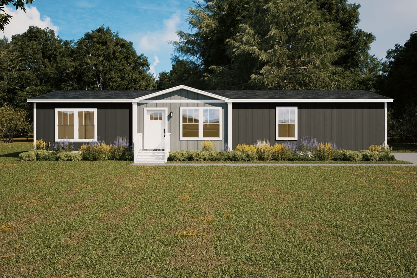 The CADENCE Exterior. This Manufactured Mobile Home features 4 bedrooms and 2 baths.