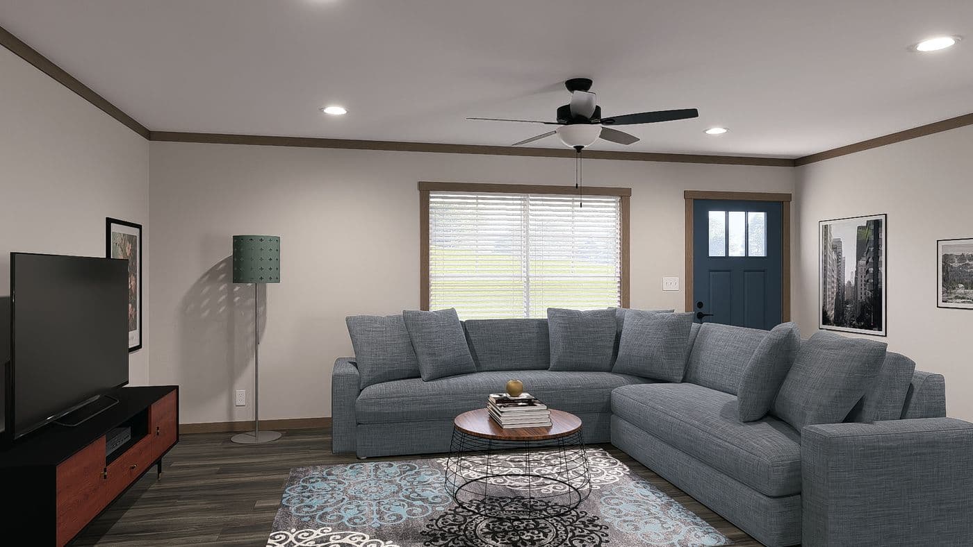 The NELLIE Exterior. This Manufactured Mobile Home features 4 bedrooms and 2 baths.