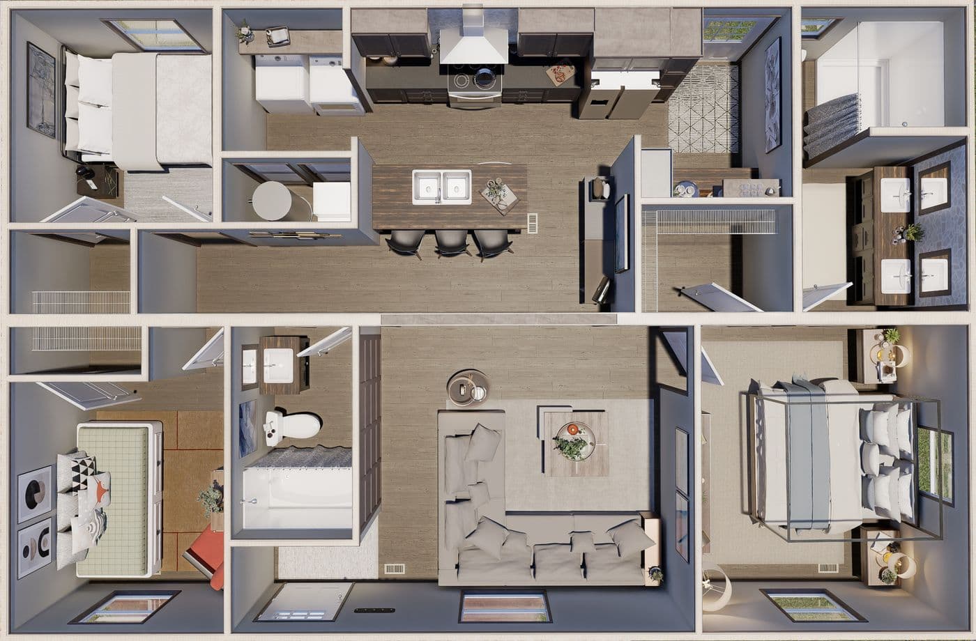 The DRAKE Exterior. This Manufactured Mobile Home features 3 bedrooms and 2 baths.