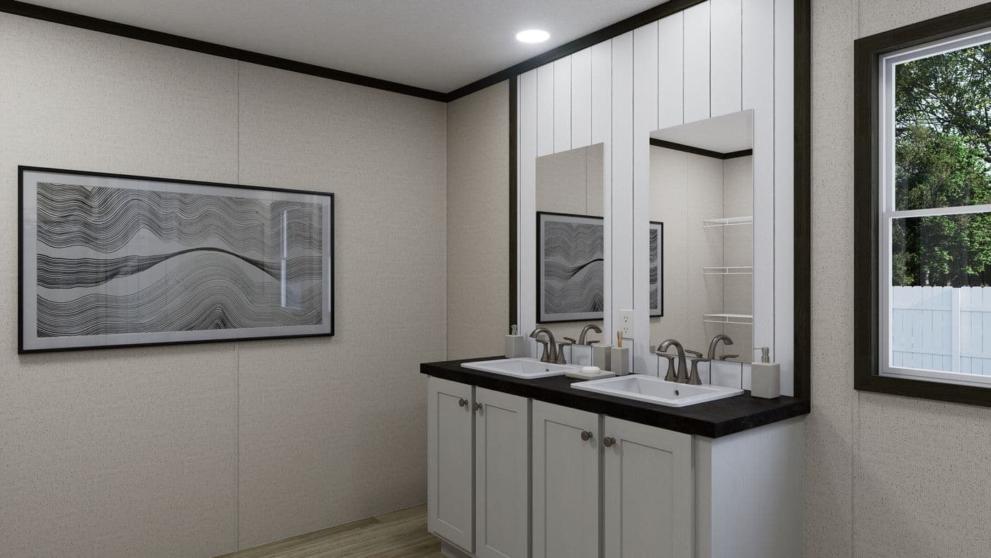 The THRIVE Exterior. This Manufactured Mobile Home features 4 bedrooms and 2 baths.