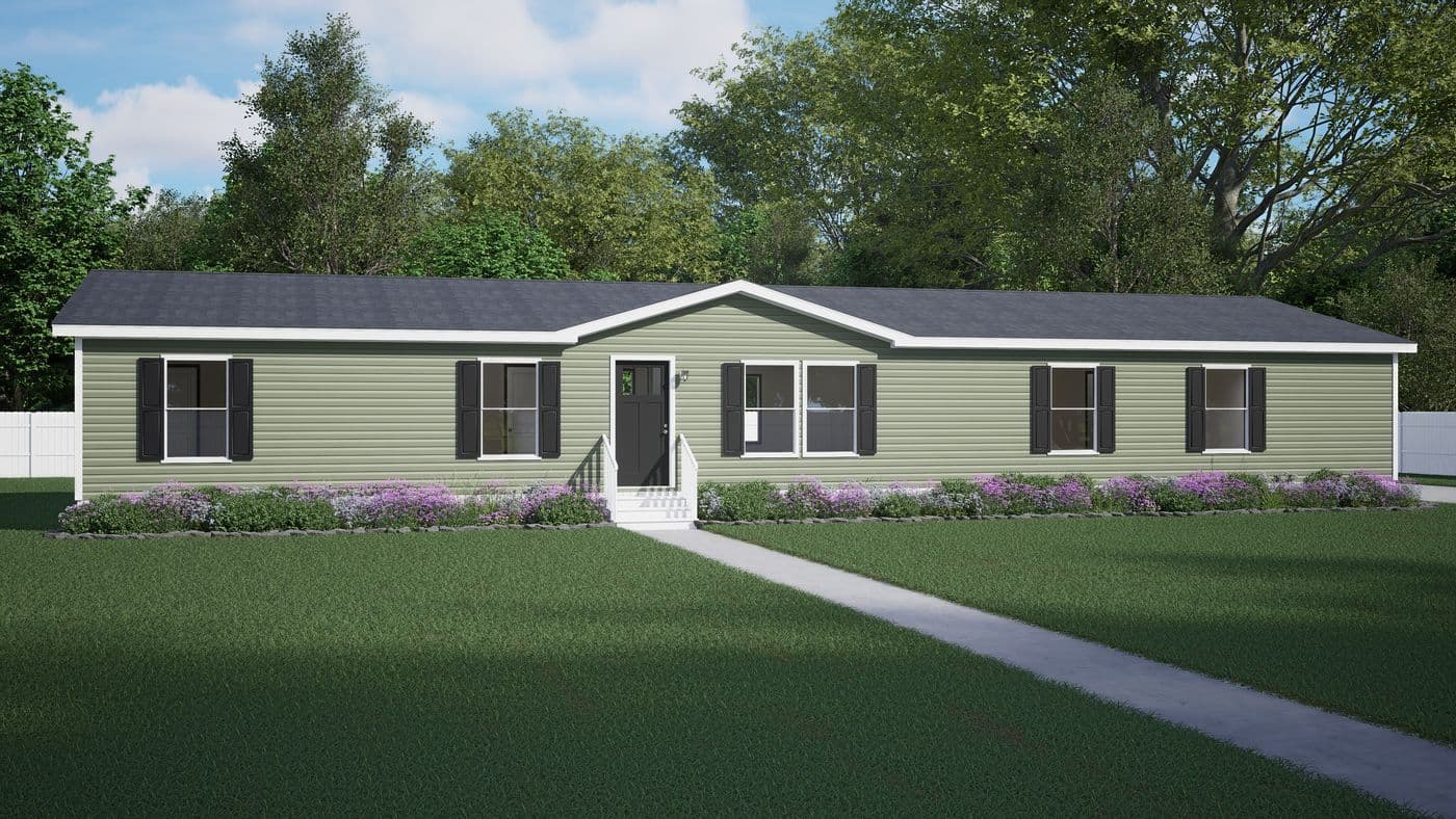 The THRIVE Exterior. This Manufactured Mobile Home features 4 bedrooms and 2 baths.