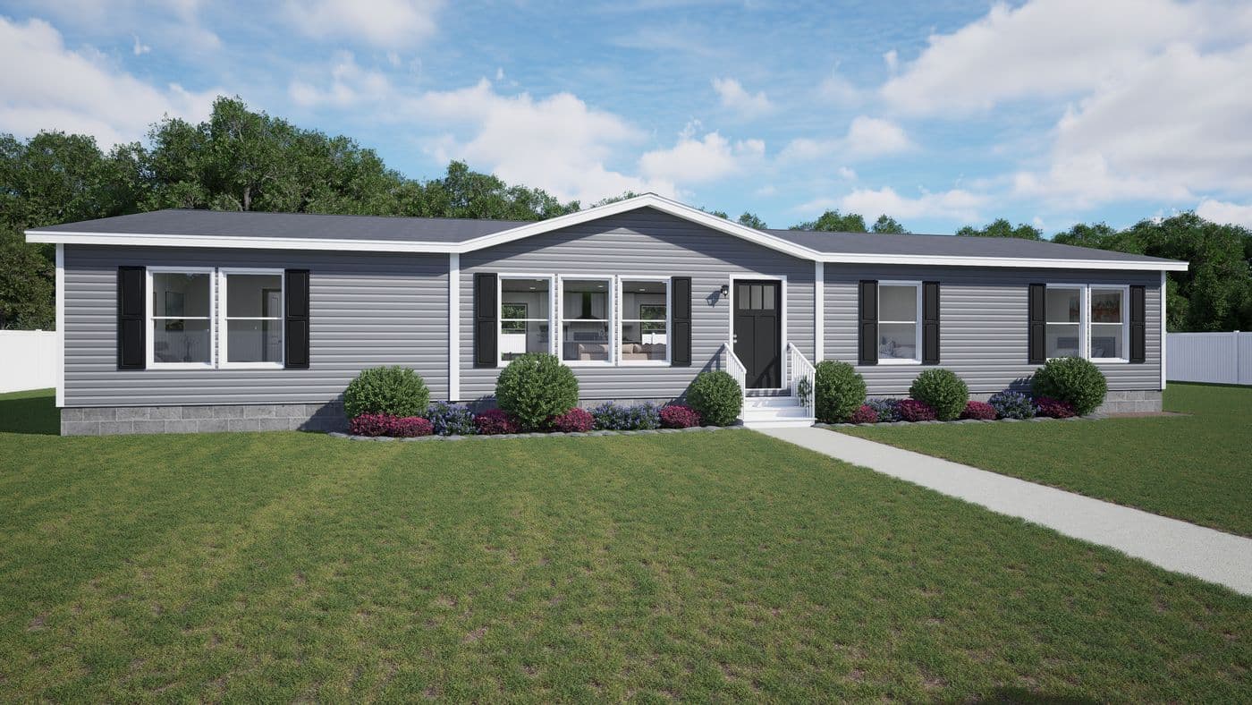 The EMPOWER Exterior. This Manufactured Mobile Home features 4 bedrooms and 2 baths.