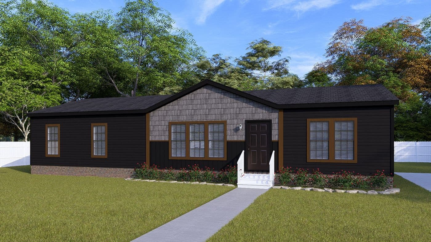The THE LIL' EASY Exterior. This Manufactured Mobile Home features 3 bedrooms and 2 baths.