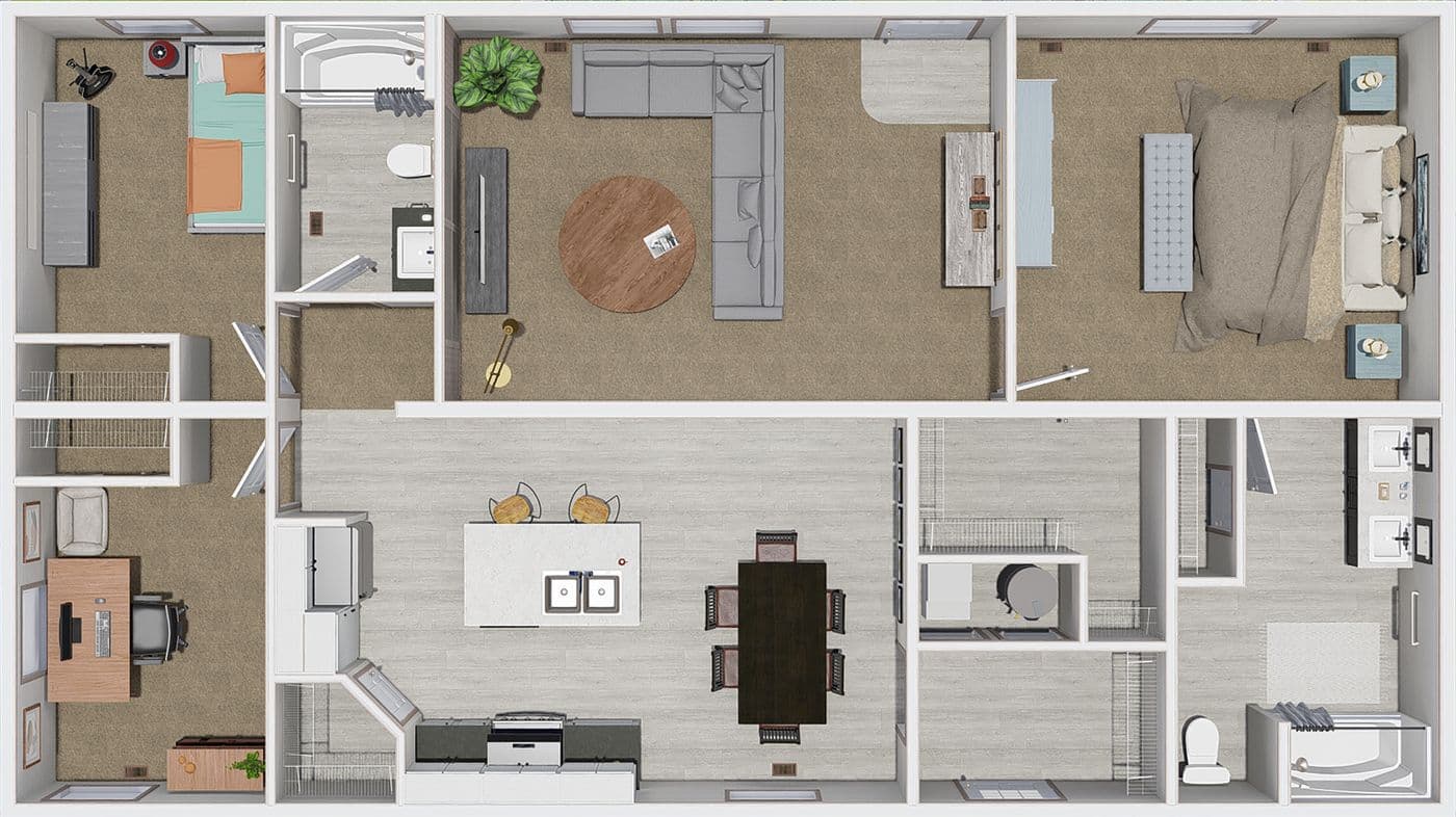 The 4828-5783 THE PULSE Exterior. This Manufactured Mobile Home features 3 bedrooms and 2 baths.