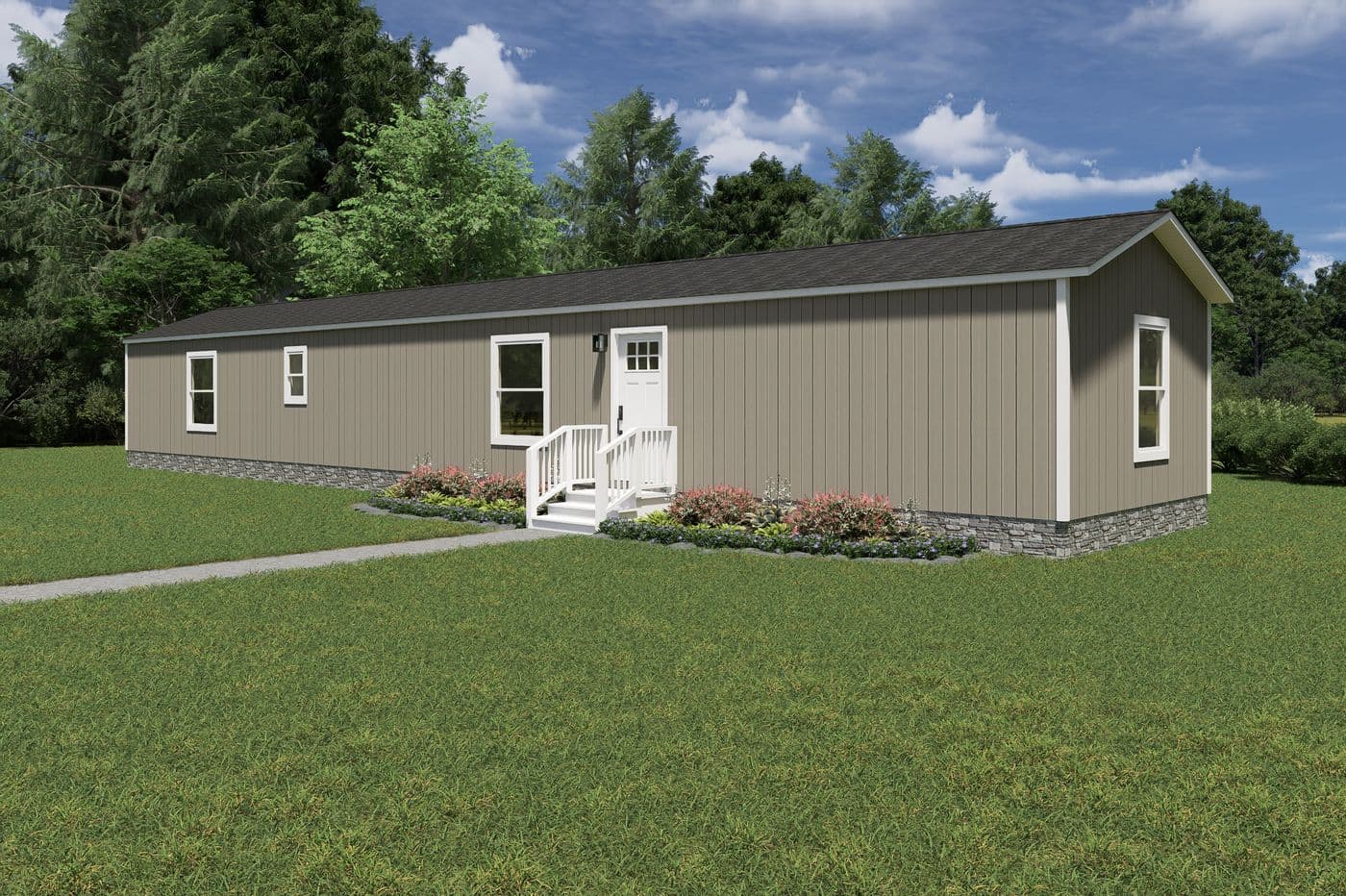 The MARINER Exterior. This Manufactured Mobile Home features 3 bedrooms and 2 baths.