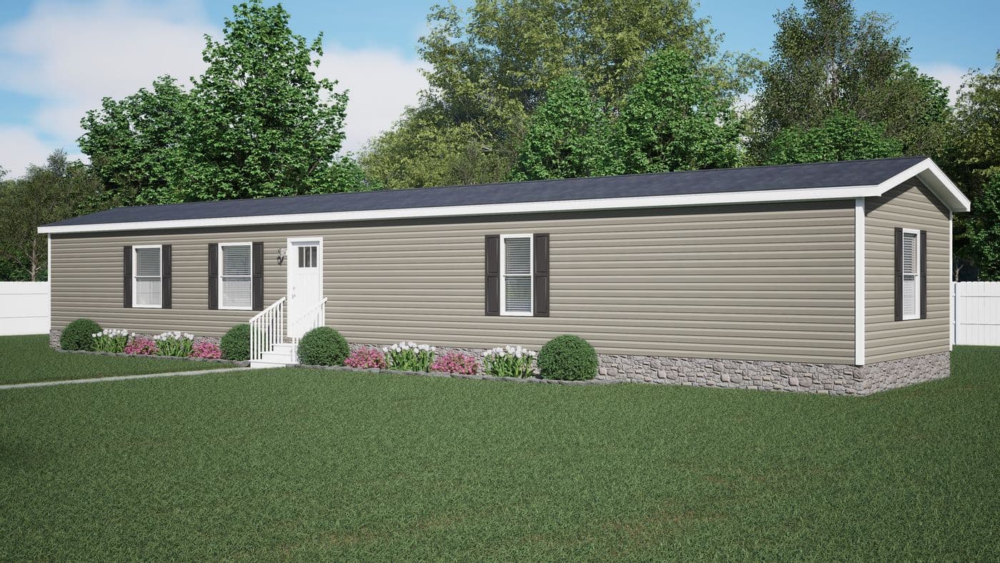 The FOOTHILLS 72 Exterior. This Manufactured Mobile Home features 3 bedrooms and 2 baths.