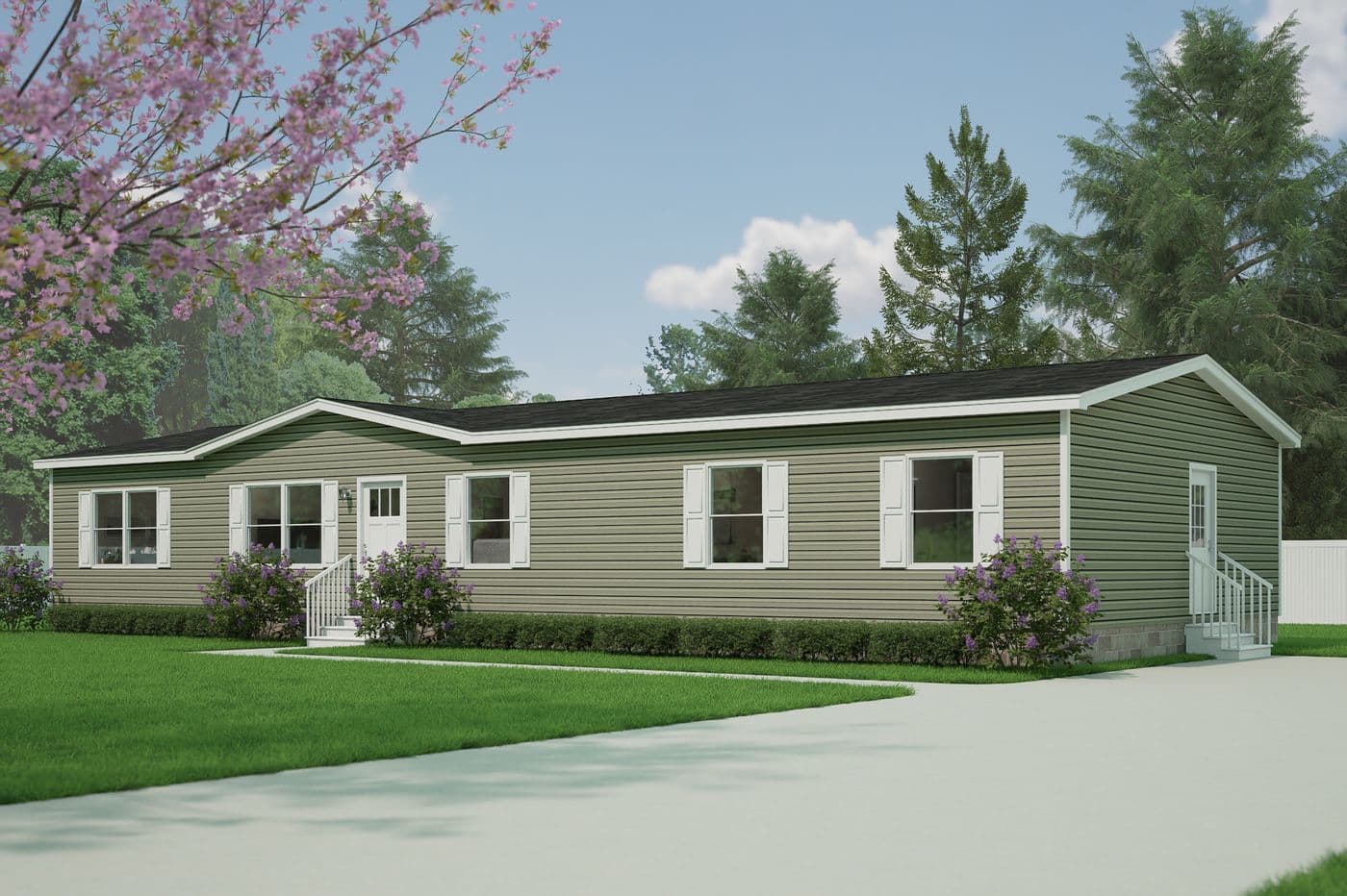 The ULTRA FLEX Exterior. This Manufactured Mobile Home features 4 bedrooms and 2 baths.